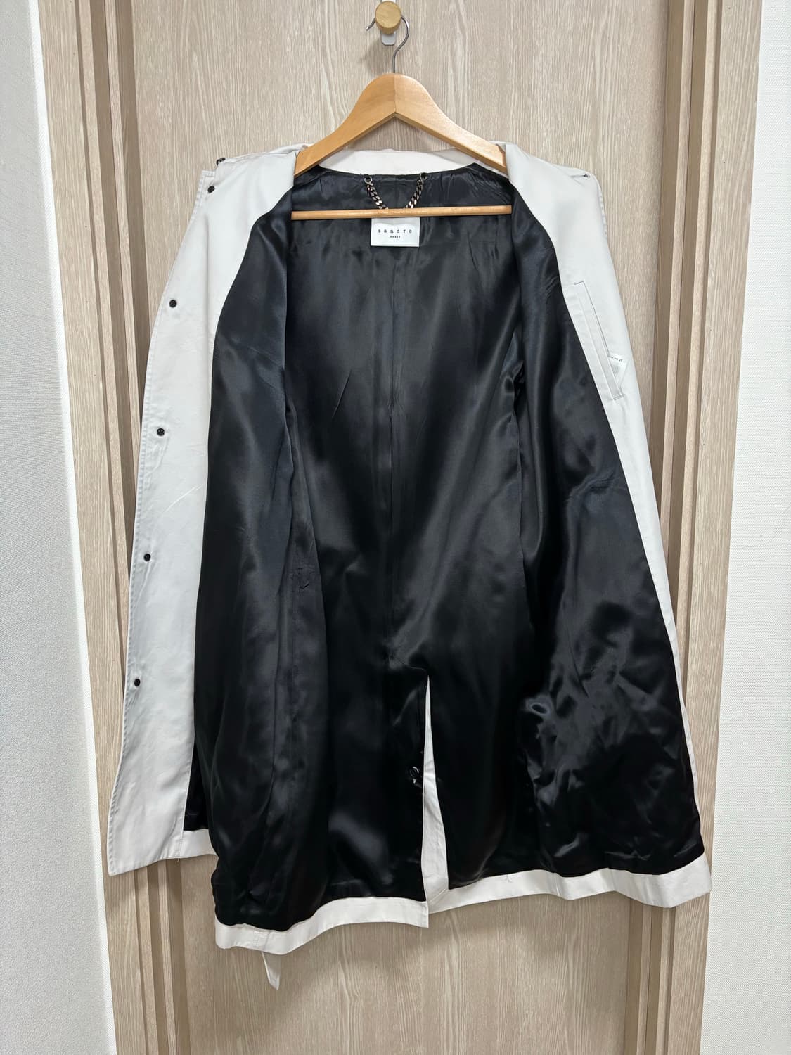 산드로옴므 벨티드 트렌치코트M/아이보리 상품이미지5