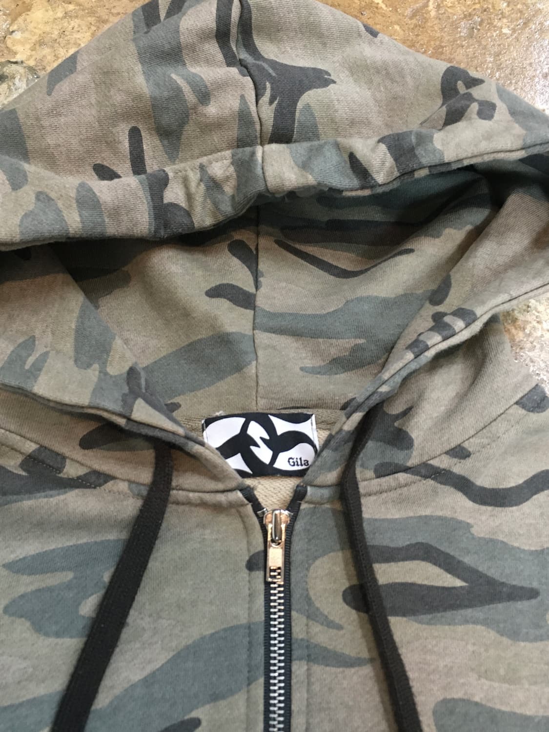 Gila 길라 아카이브 밀리터리 크롭 후드집업 상품이미지5