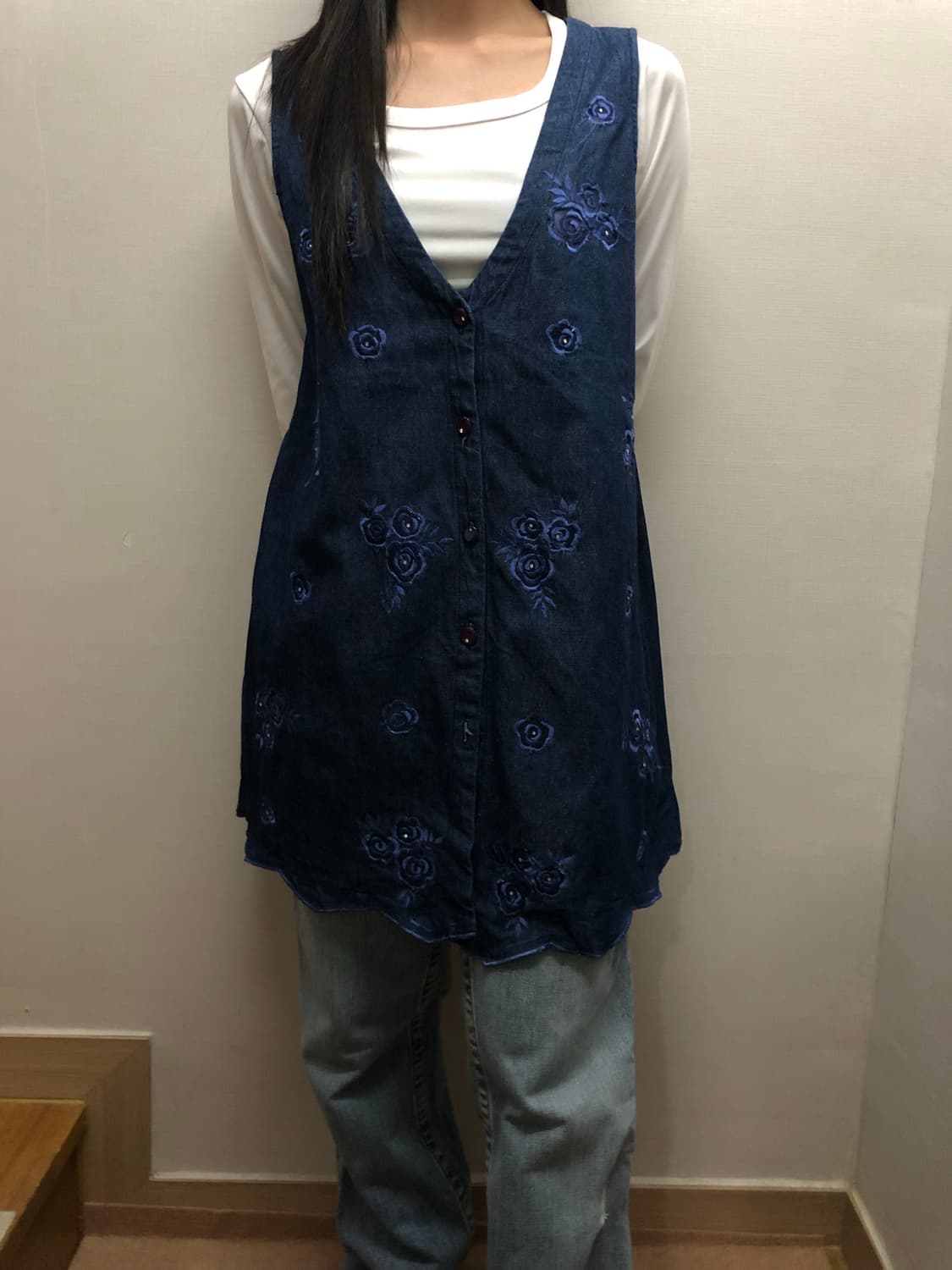 빈티지 데님 오리엔탈 베스트 상품이미지7