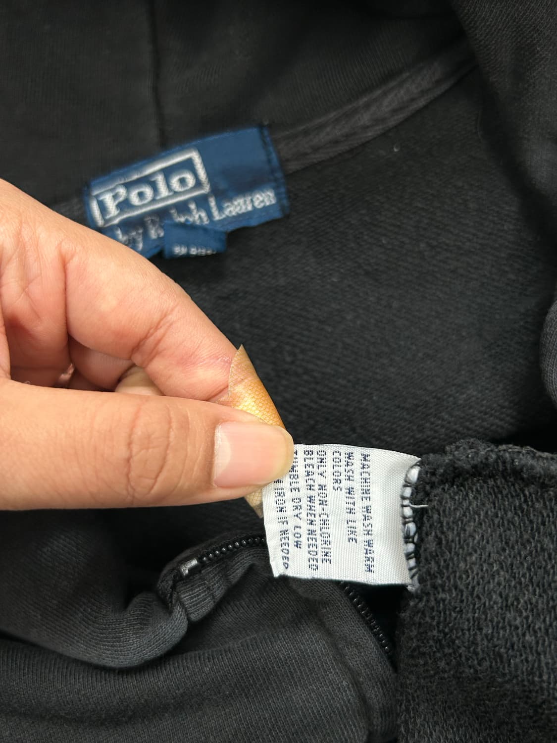 폴로 랄프로렌 레드 빅포니 블랙 후드집업 L 상품이미지8