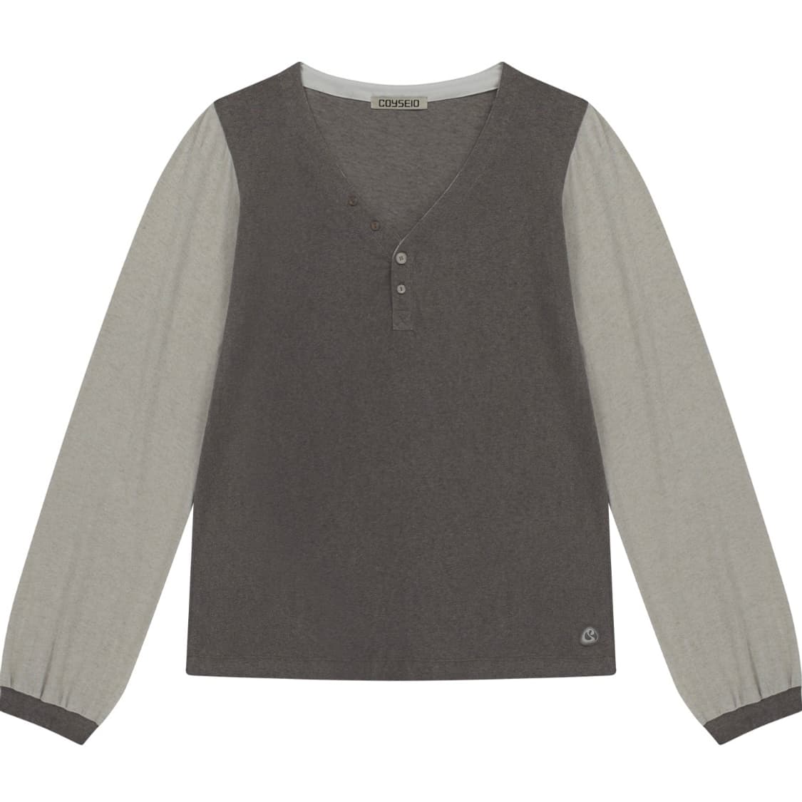 [새상품] 코이세이오 스너그 버튼 롱슬리브 브라운 상품이미지1