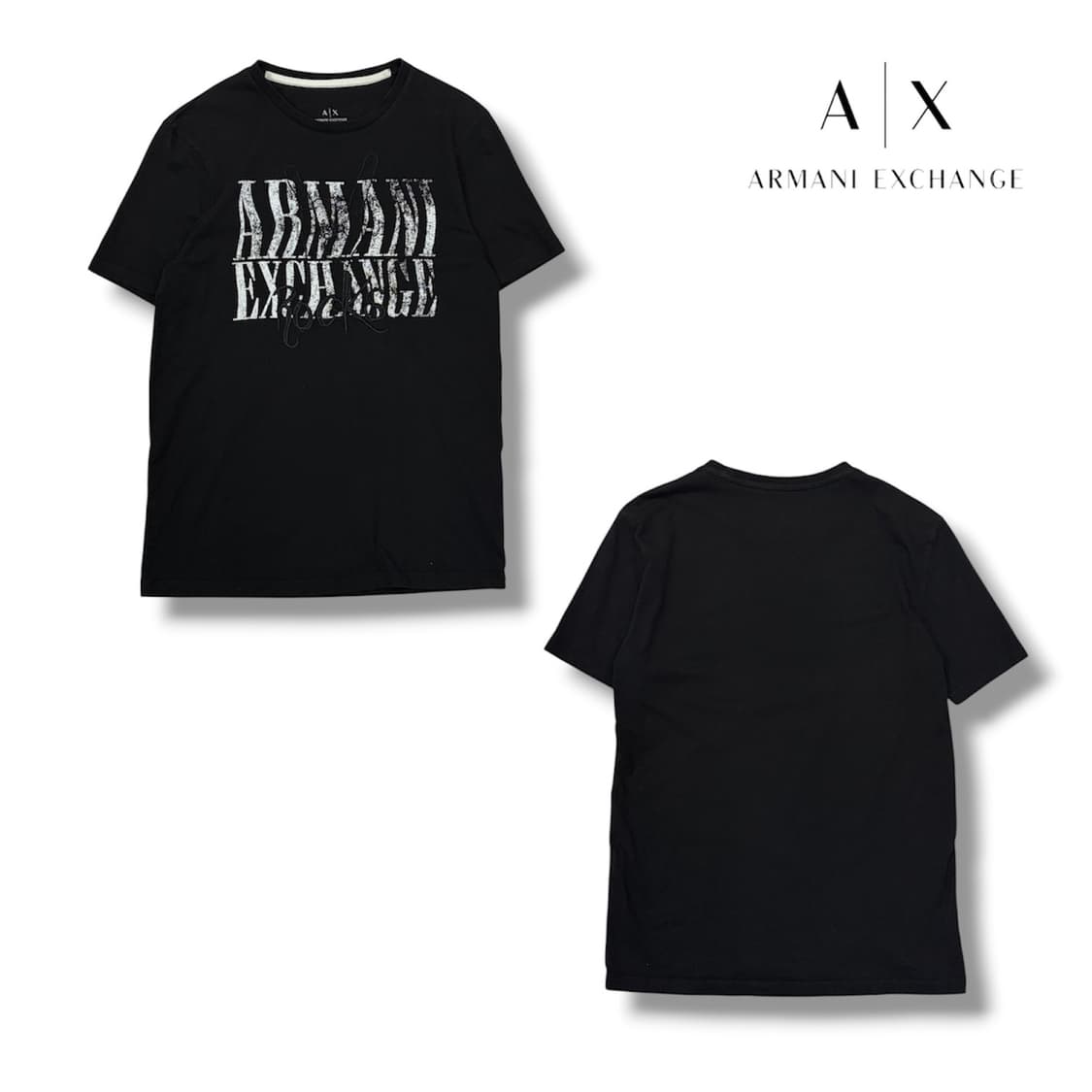 아르마니 익스체인지 로고 반팔티 상품이미지2
