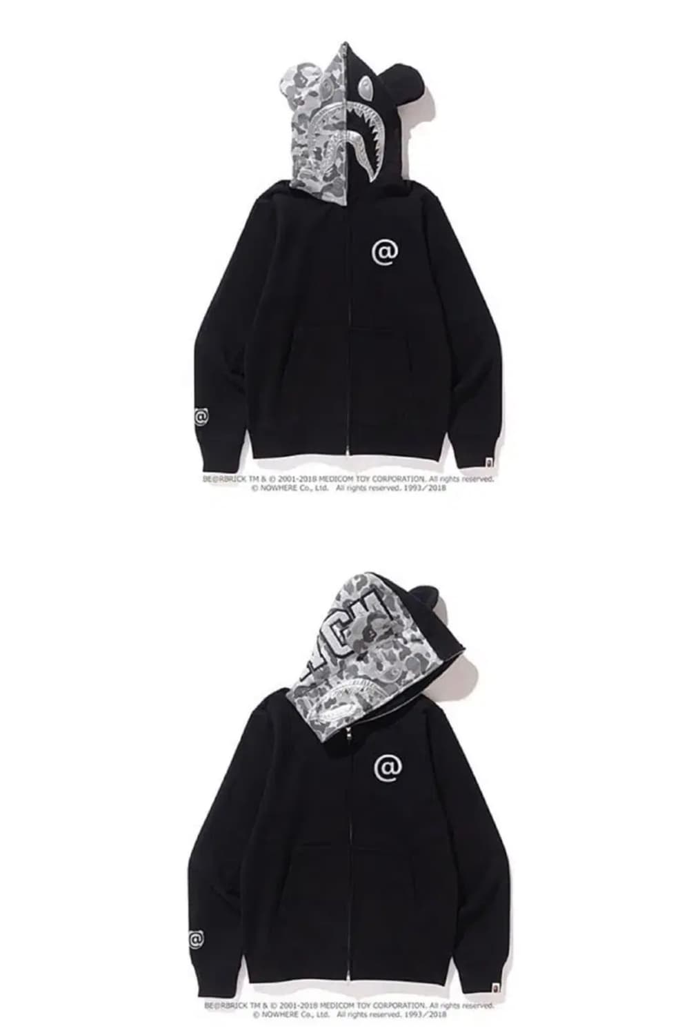 베이프 베어브릭 후드집업 상품이미지2
