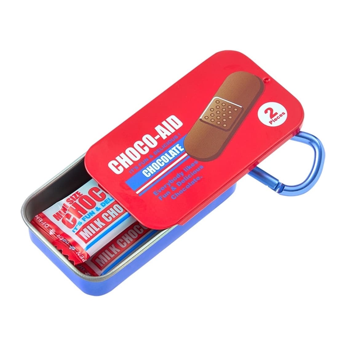 CHOCO-AID 반창고 모양 초코 카라비너 틴케이스 새상품 상품이미지3