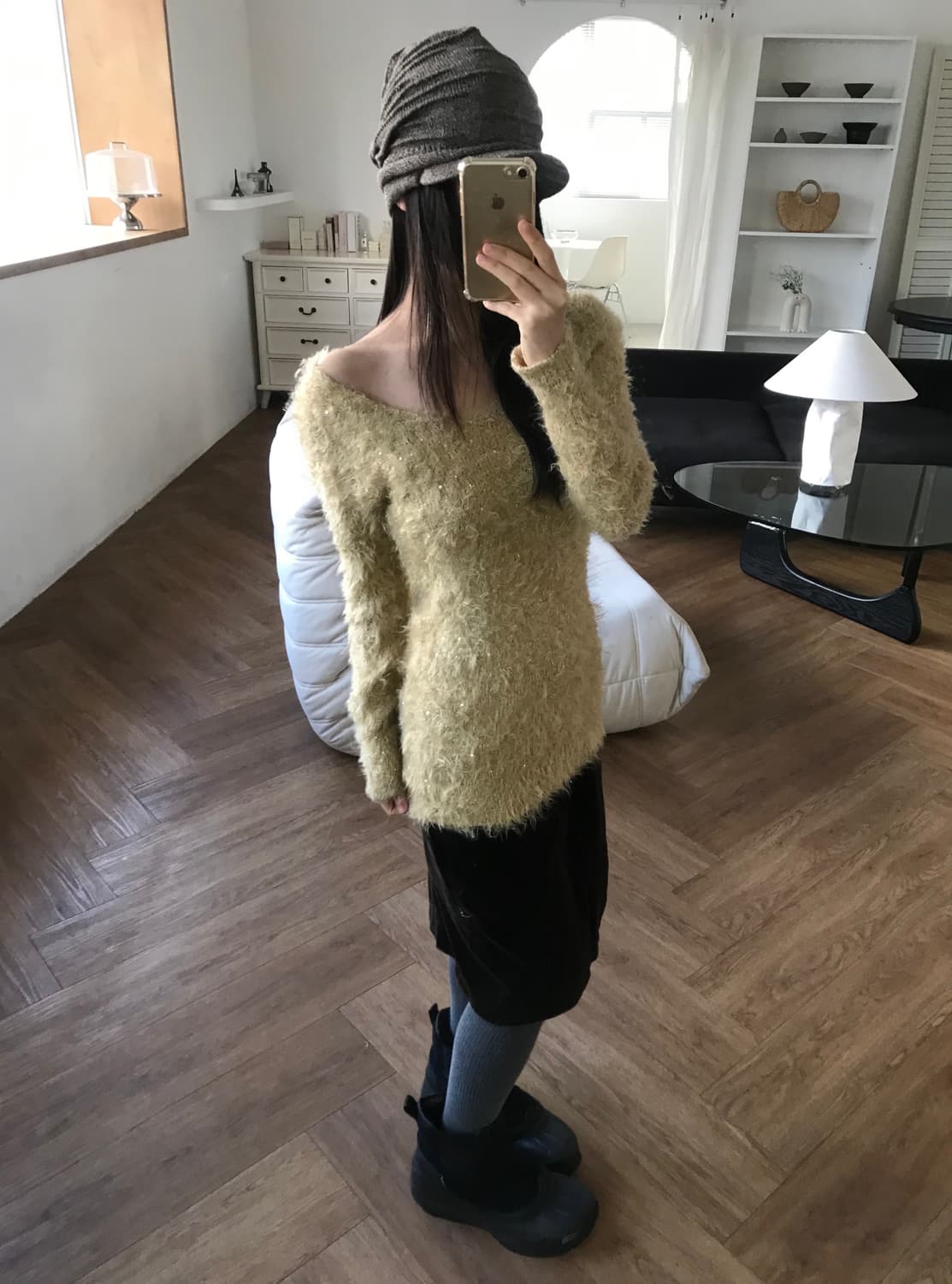 vintage fur slim fit knit 상품이미지4