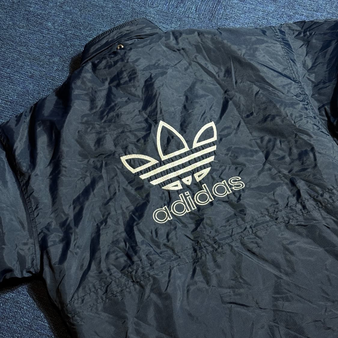 아디다스 네이비 삼선 바람막이 패딩 상품이미지3