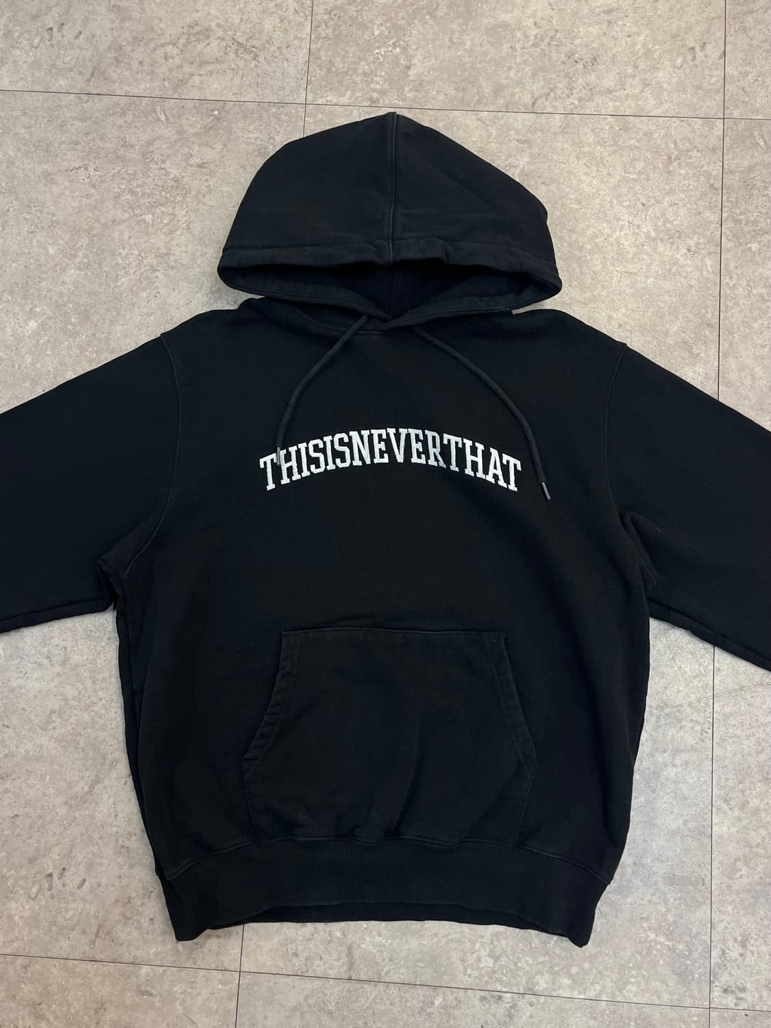 디스이즈네버뎃 기모 후드티 블랙 S #csz3060  상품이미지5