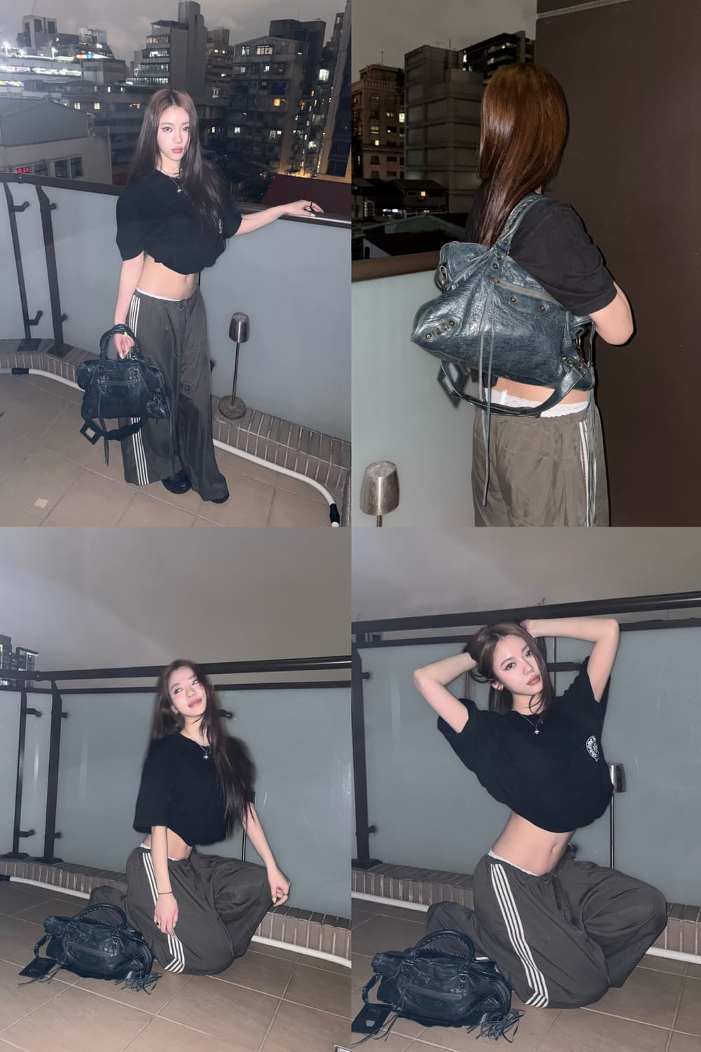 발렌시아가 시티 모터백 다크그린 미디움 상품이미지2