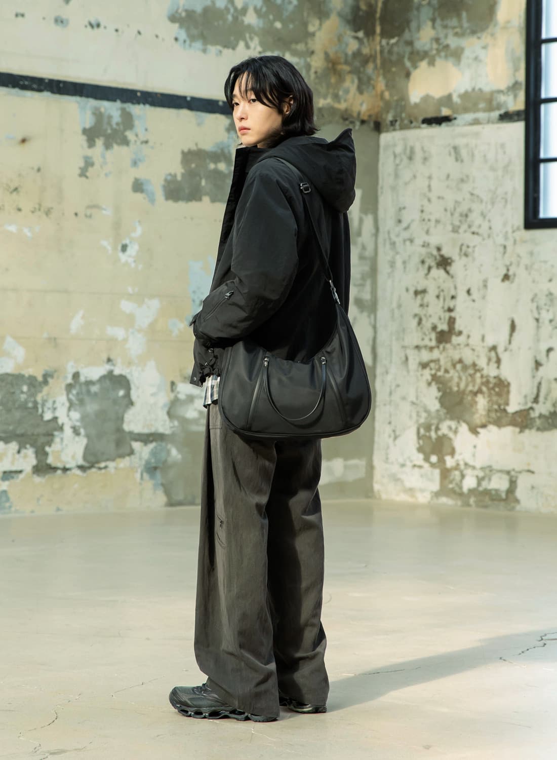 [새상품] 비긴202 나일론 호보백 상품이미지3