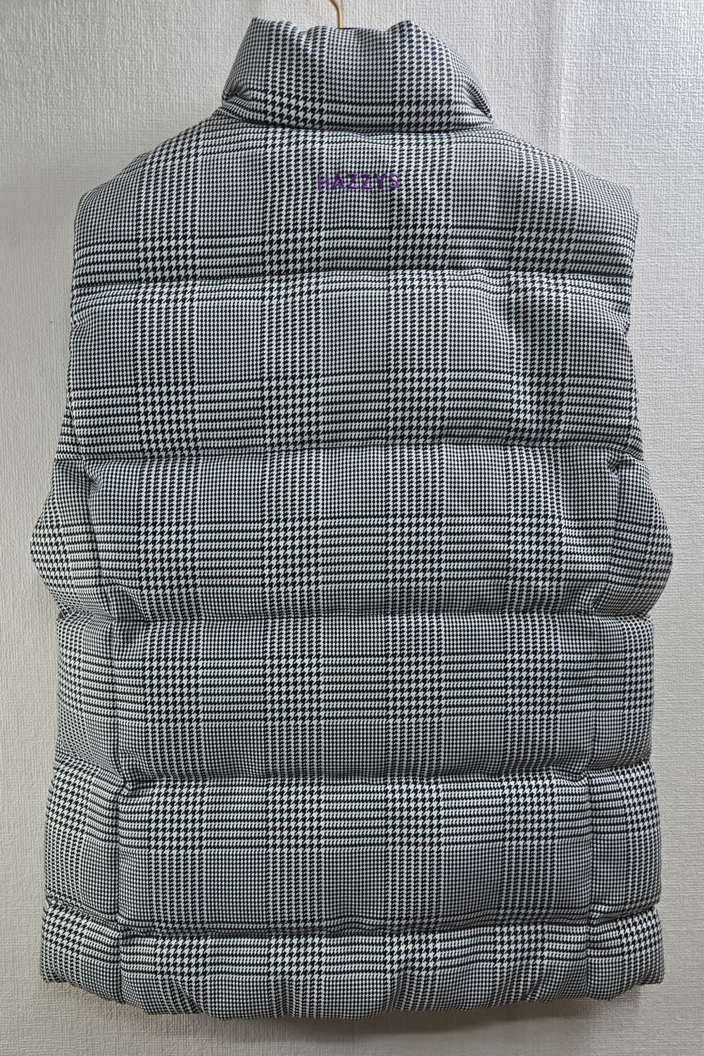 헤지스 골프 여성 90 하운드투스 체크 패턴 다운 패딩 베스트 상품이미지4