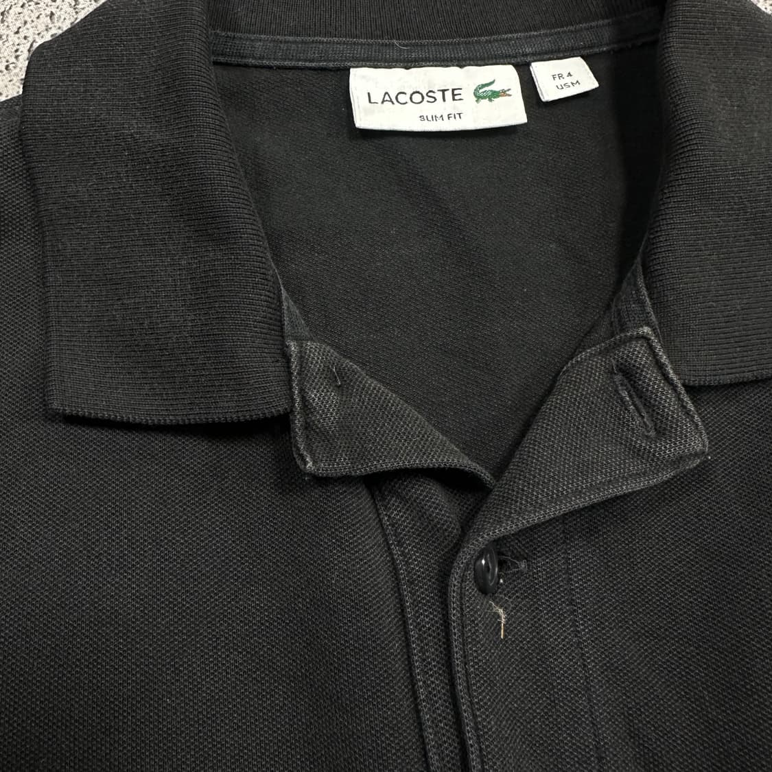 ✨ (바배) 라코스테 블랙 카라 반팔티  상품이미지5