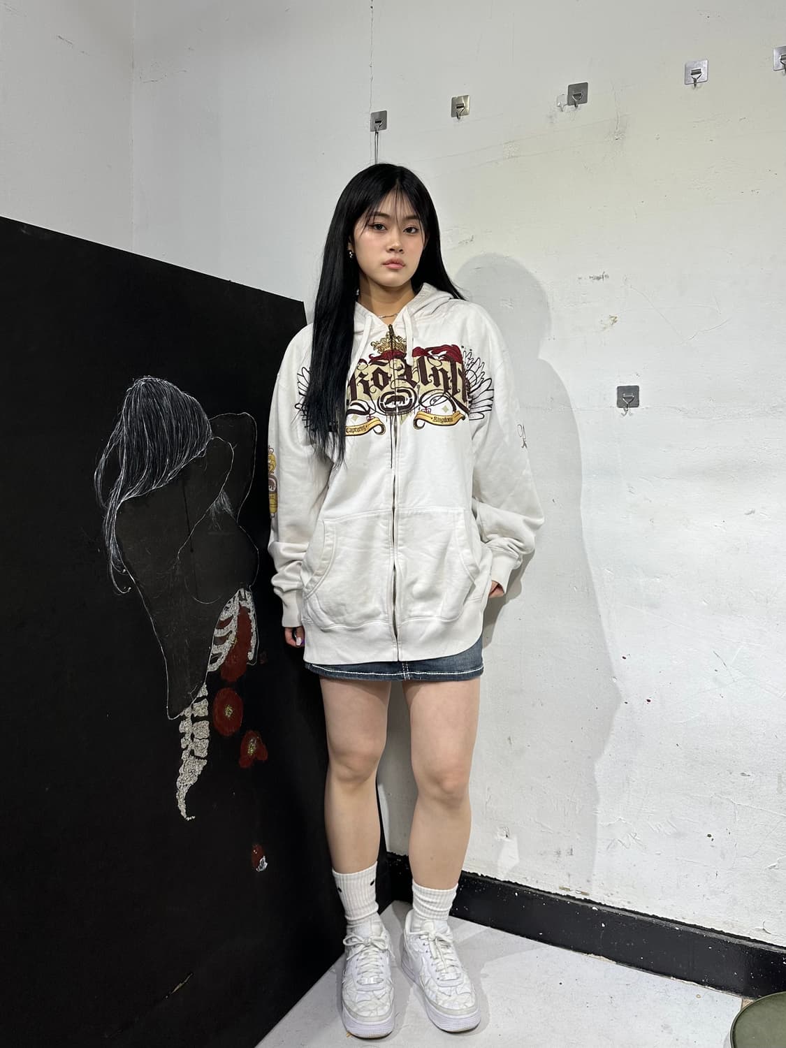 Jpn 일본빈티지 90s 에코 언리미티드 오리엔탈 펑크 빅사이즈 집업 상품이미지1