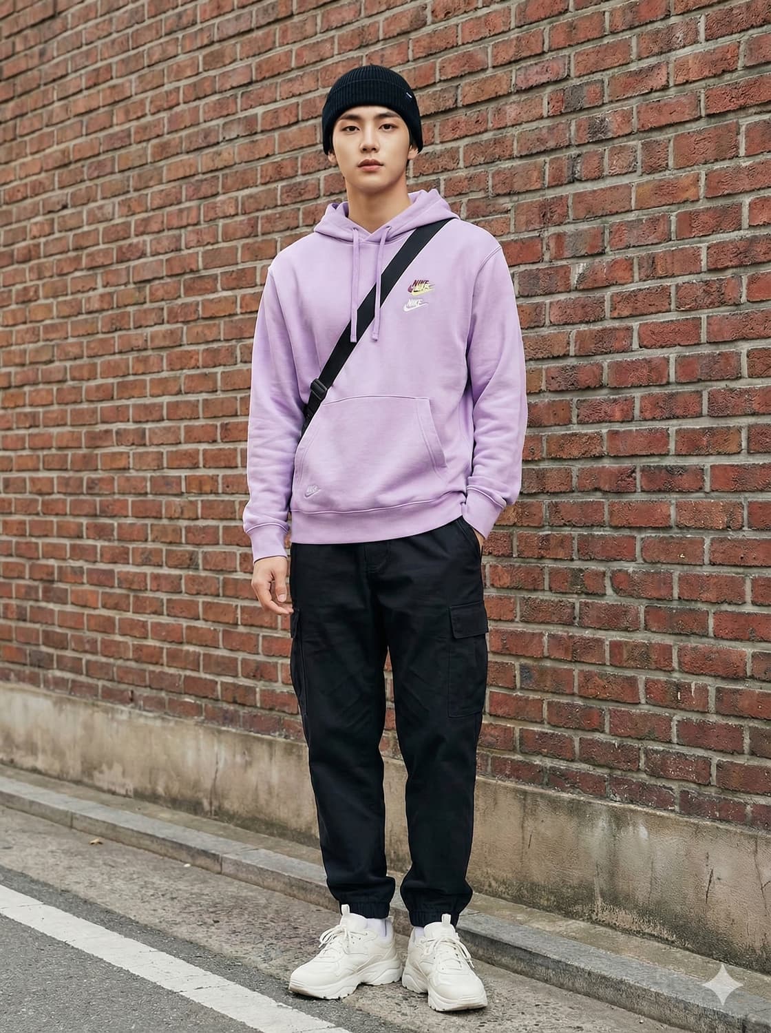 나이키 퍼플 더블스우시 후드맨투맨_L 상품이미지1