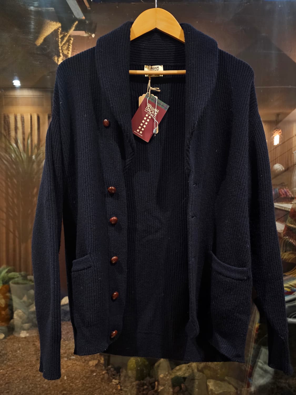 윌리엄로키 숄카라 가디건 네이비 44사이즈 상품이미지1