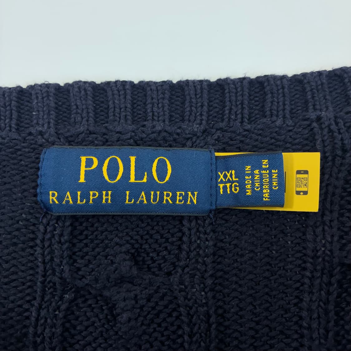 Polo  폴로 랄프로렌 신형 자수 코튼 네이비 꽈배기 니트  상품이미지4