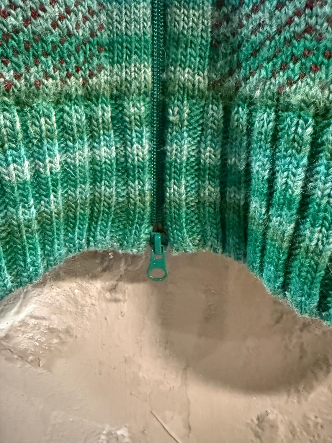 42 라코스테 LACOSTE 노르딕 체크 집업 니트 가디건 그린 상품이미지5