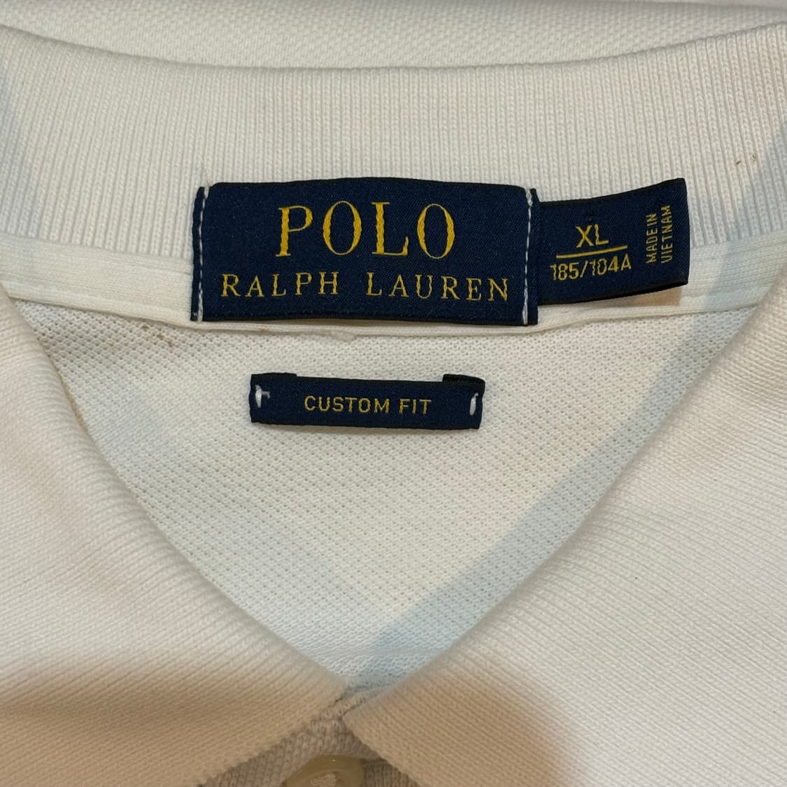 XL 폴로랄프로렌 커스텀핏 화이트 카라 반팔 티셔츠 상품이미지4