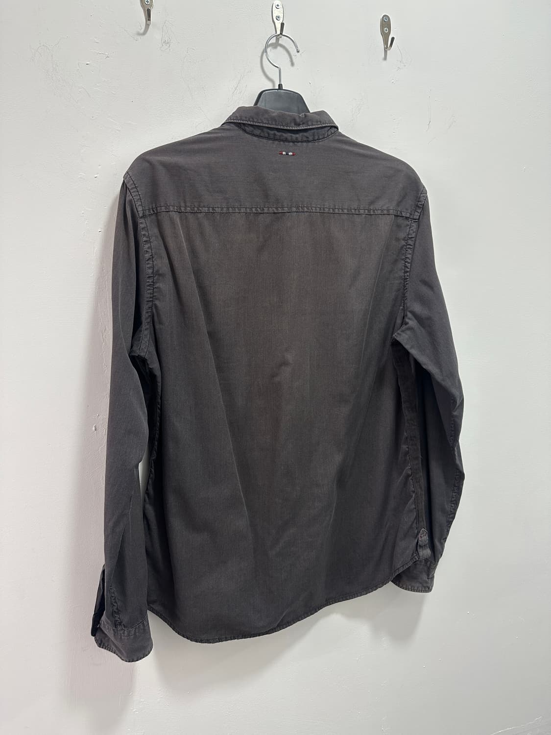Napapijri washed brown side detail shirt 상품이미지5