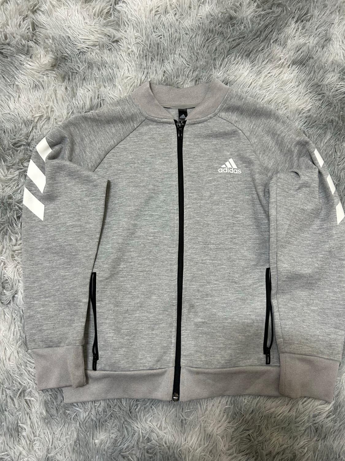 아디다스 그레이 스포츠 여성 트랙탑(xs) 상품이미지3