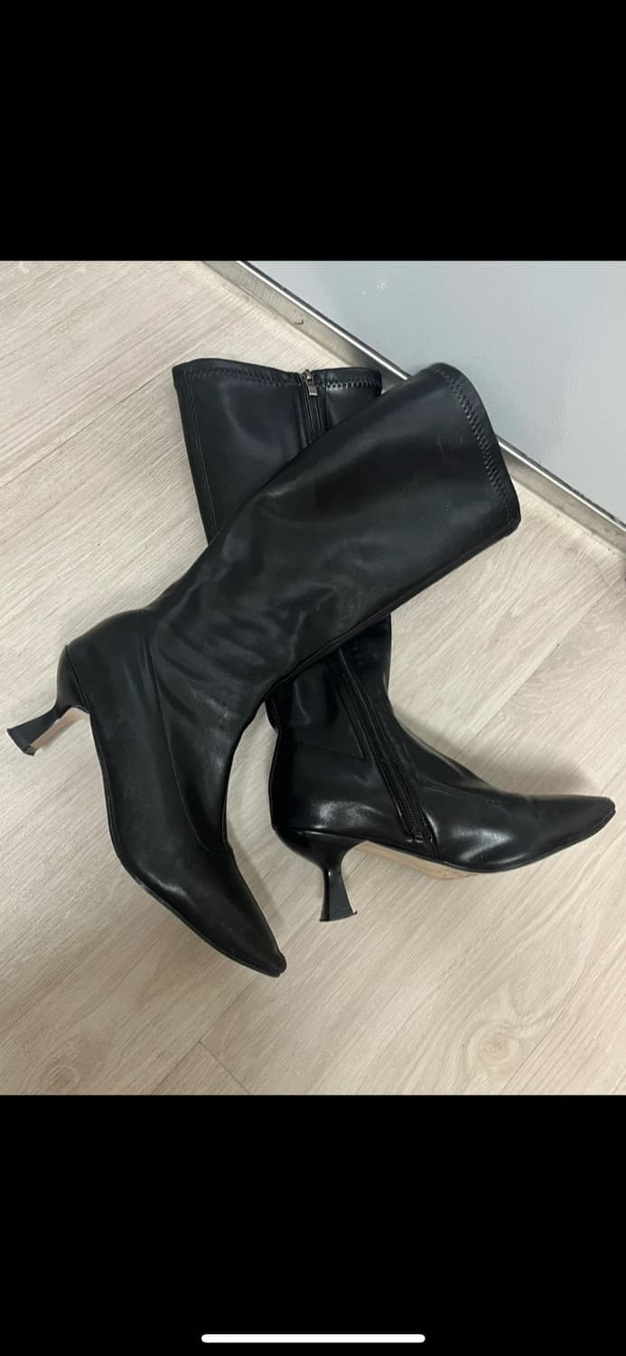 스틸레토 미들 부츠힐 키튼힐 225 상품이미지1