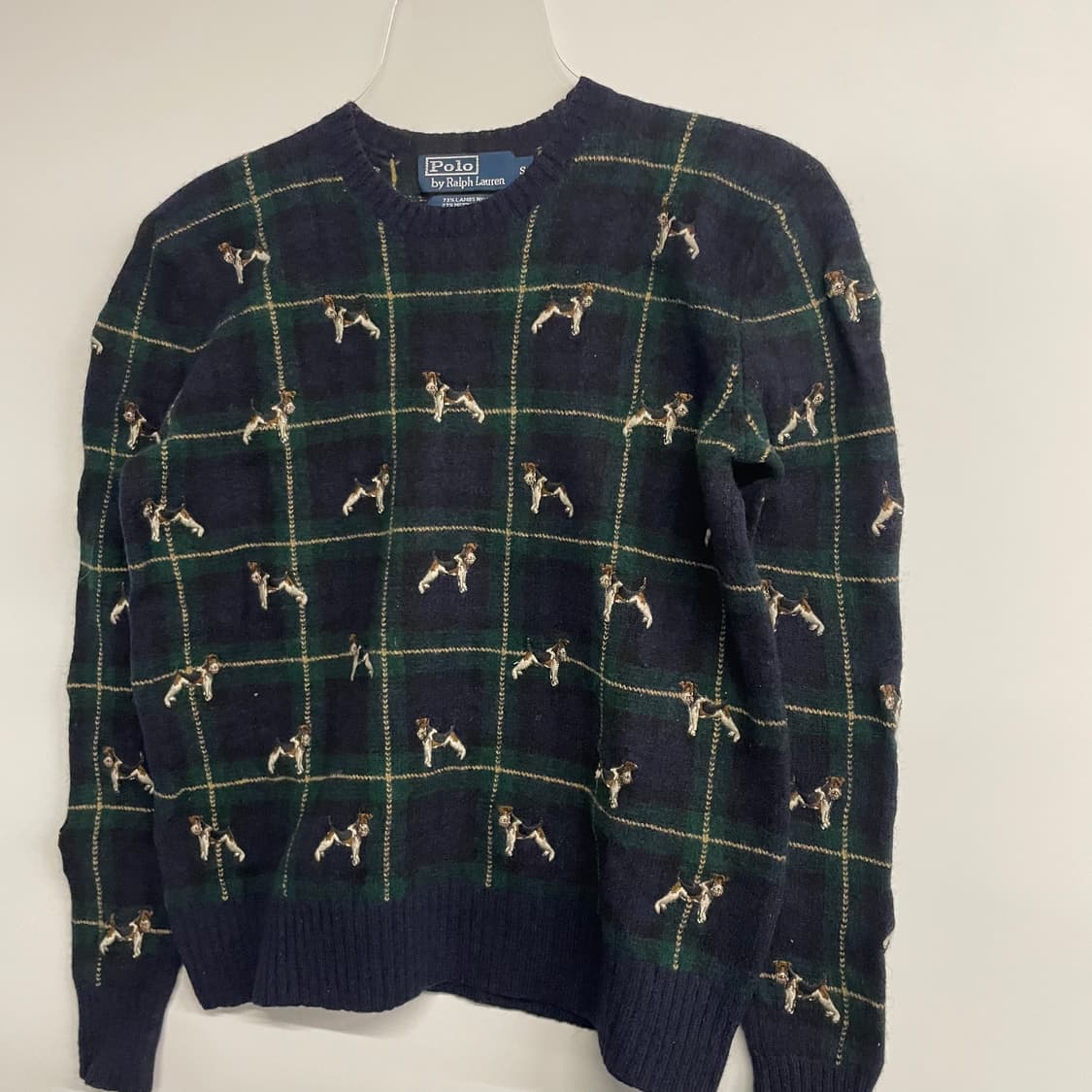 90s 폴로 랄프로렌 헌팅독 플레이드 니트 상품이미지3