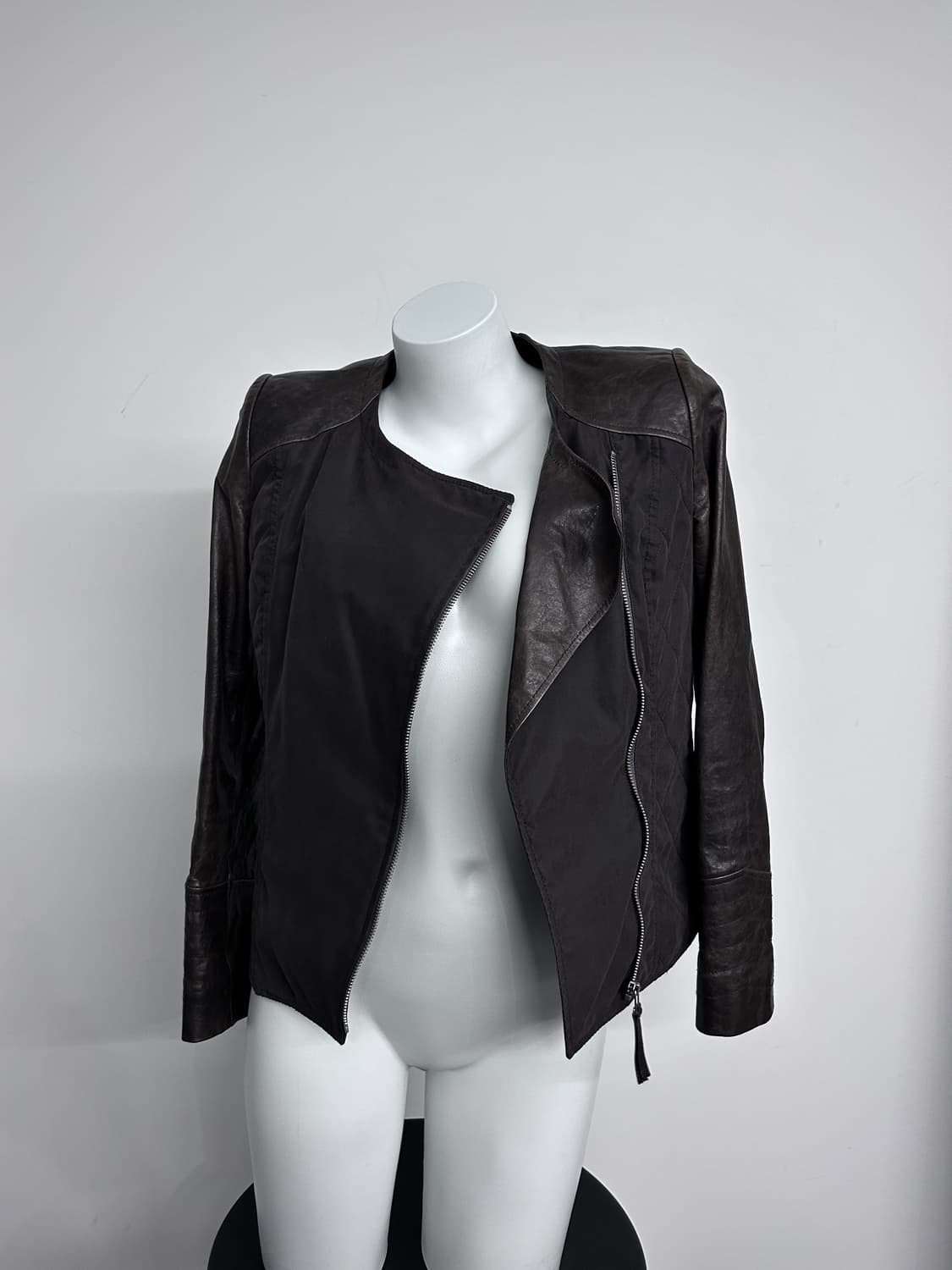 하이브리드 판넬 램스킨 자켓 상품이미지2