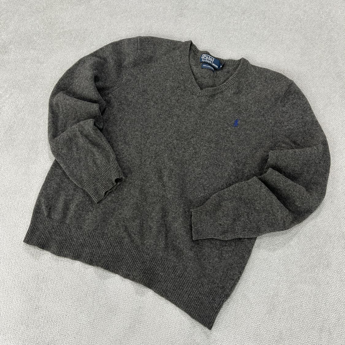 폴로 랄프로렌 브이넥 니트 회색 2XL 상품이미지1