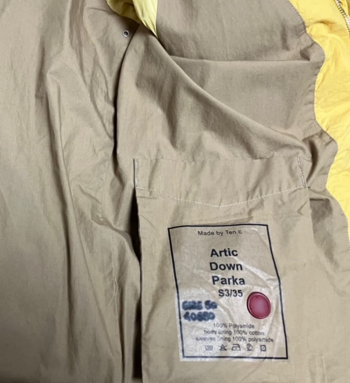 [Ten C] 아틱 다운 파카 Yellow-50 상품이미지5