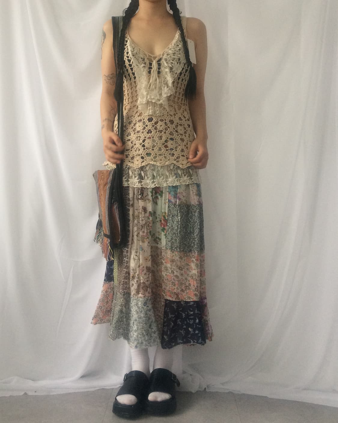 Patch work pattern skirt 상품이미지8