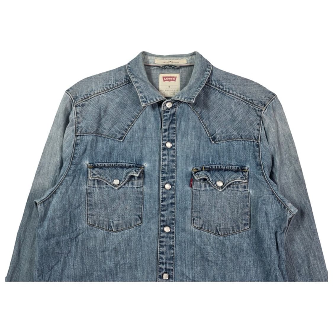 리바이스 웨스턴 데님 셔츠 청남방 M 상품이미지3