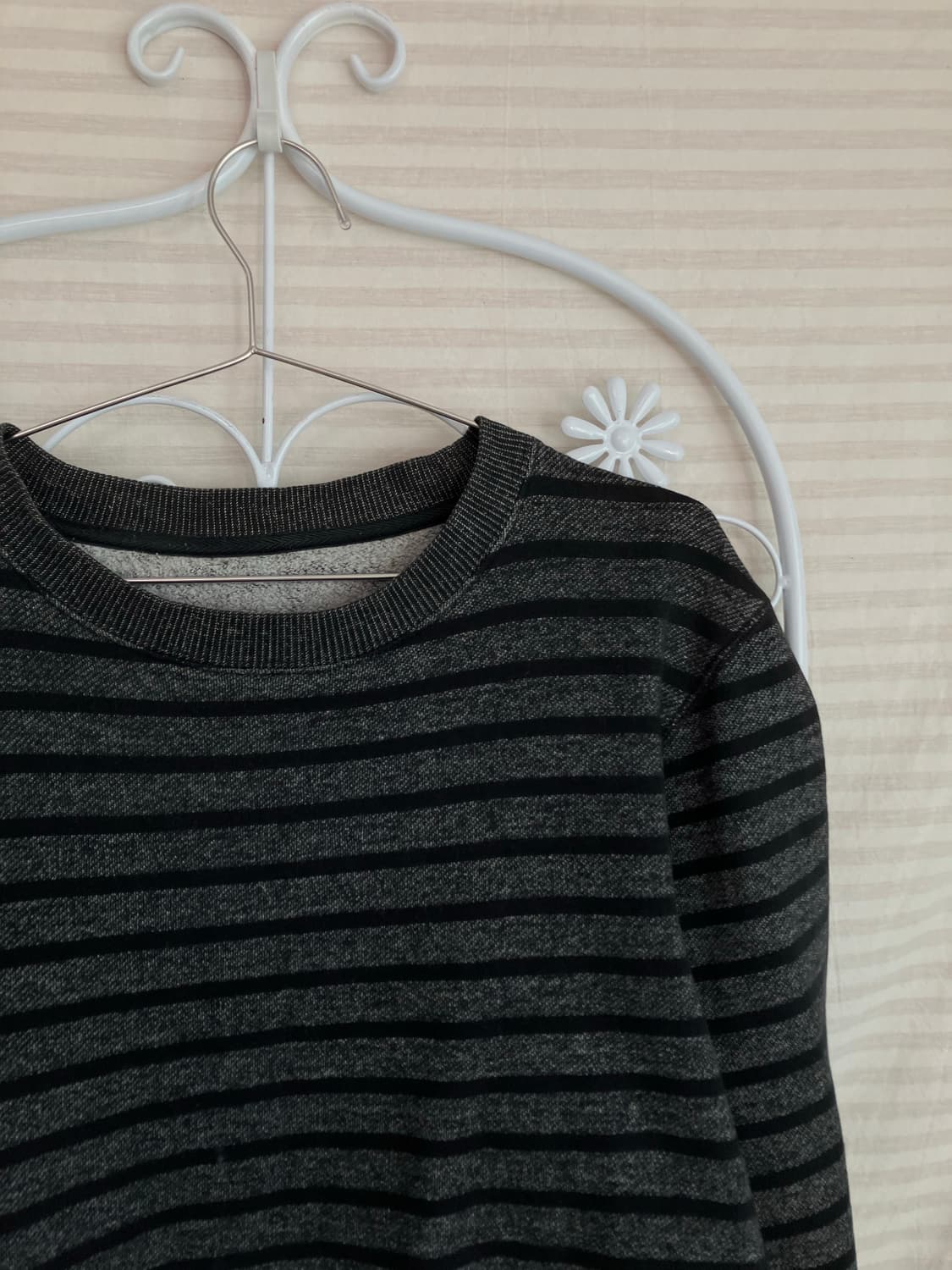 빈티지 딥 그레이 스트라이프 맨투맨 y2k 스트릿 갸루 펑키 일본빈티지 상품이미지4