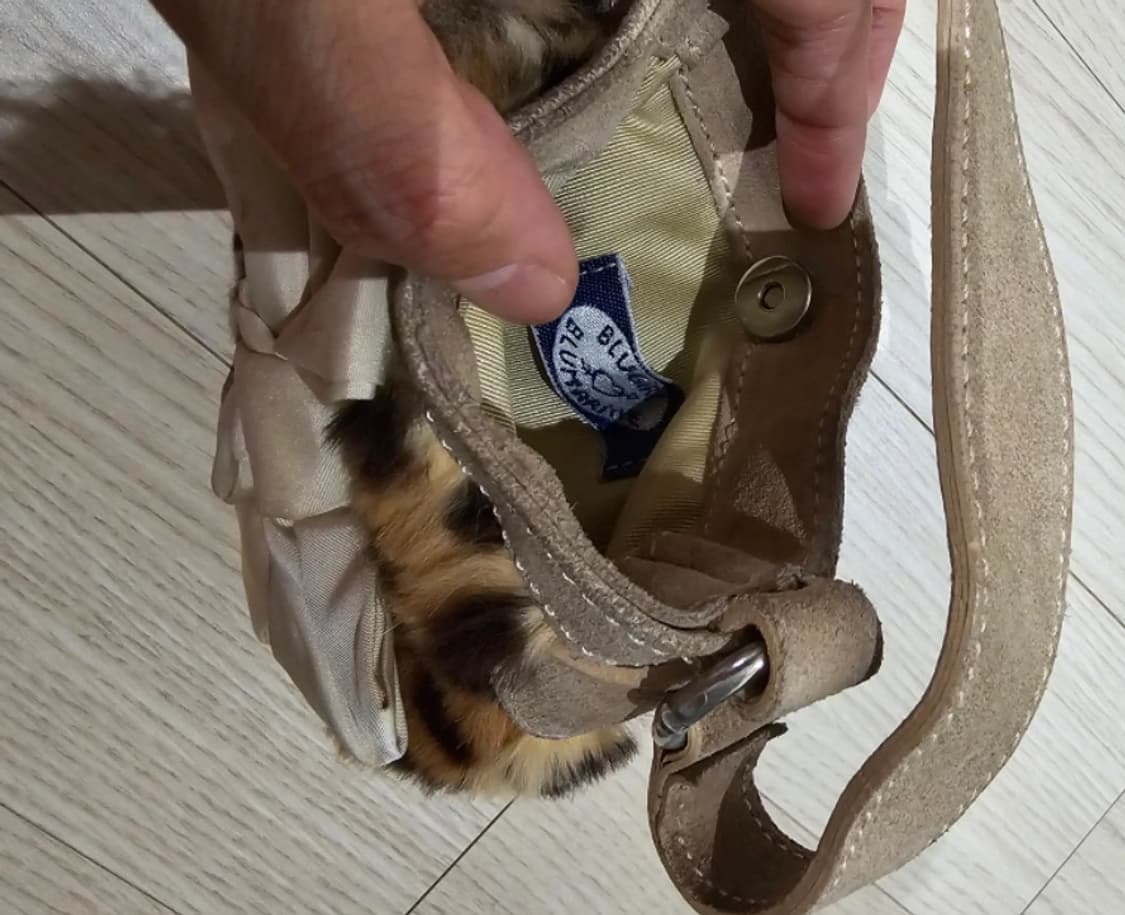 블루마린 레오파드 리본 미니 백 상품이미지4