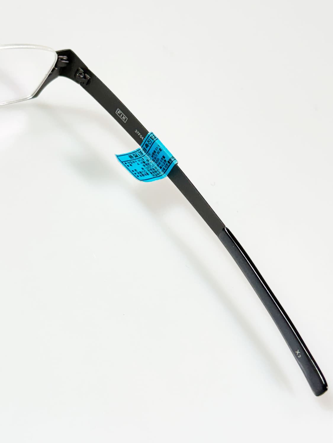 FIX 다크 그레이 메탈 스퀘어 역반무테 빈티지 안경 상품이미지7