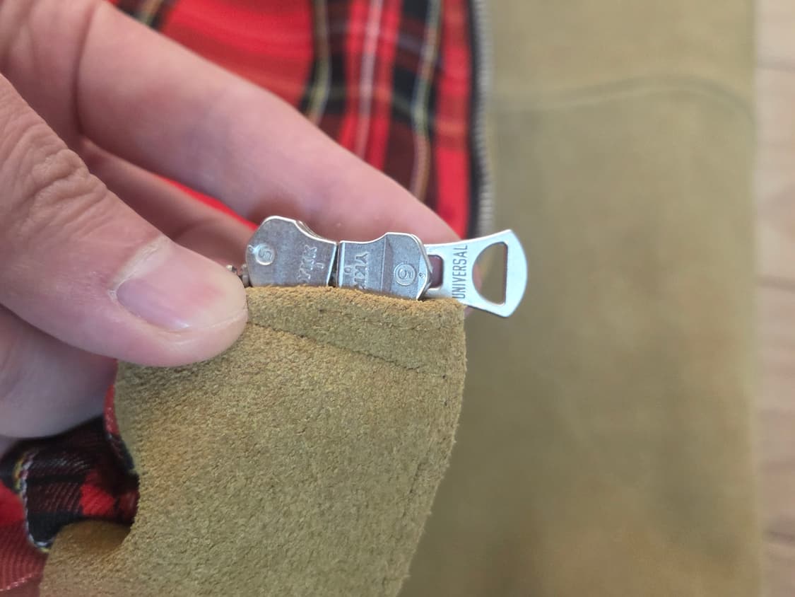 민트급 차메카지 가죽 누벅 블루종 3xl (105~110) 상품이미지5