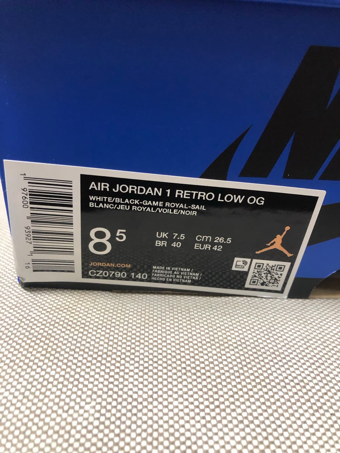 조던1 OG 게임로얄265 새상품 상품이미지4