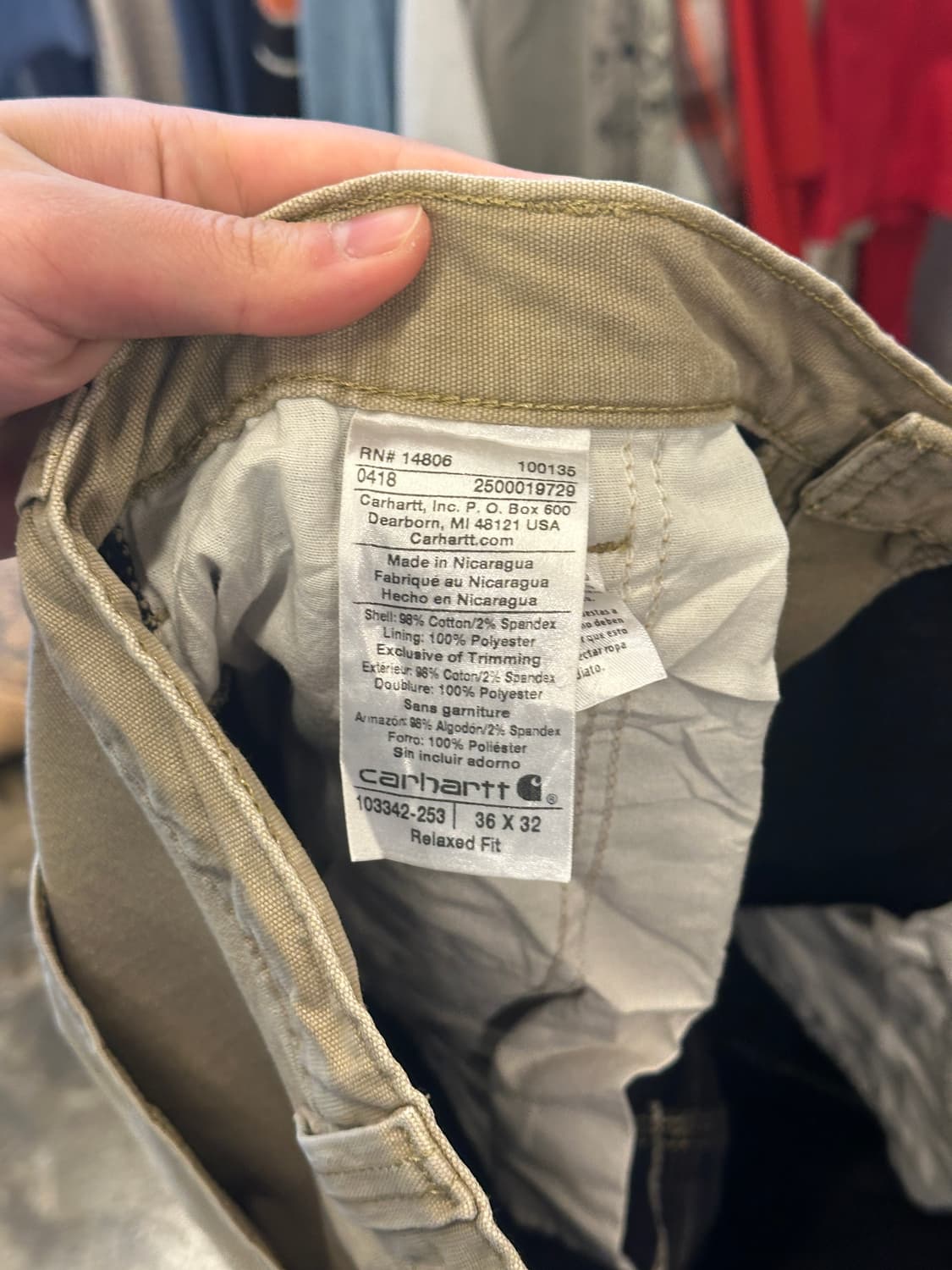 Carhartt 칼하트 릴렉스핏 워크팬츠 36x32 상품이미지4