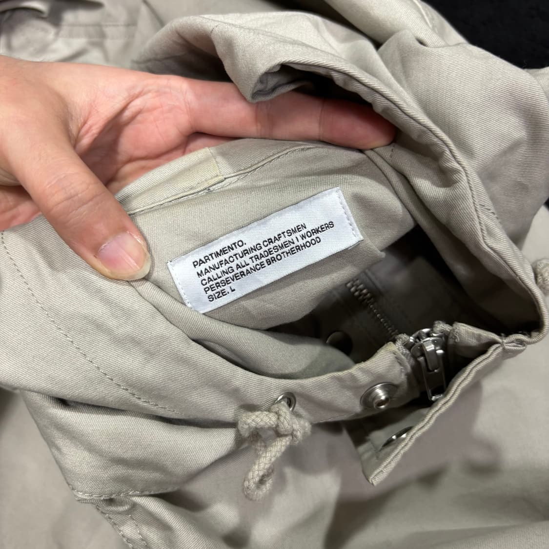 L 파르티멘토 그레이 투웨이 숏 야상자켓 상품이미지4