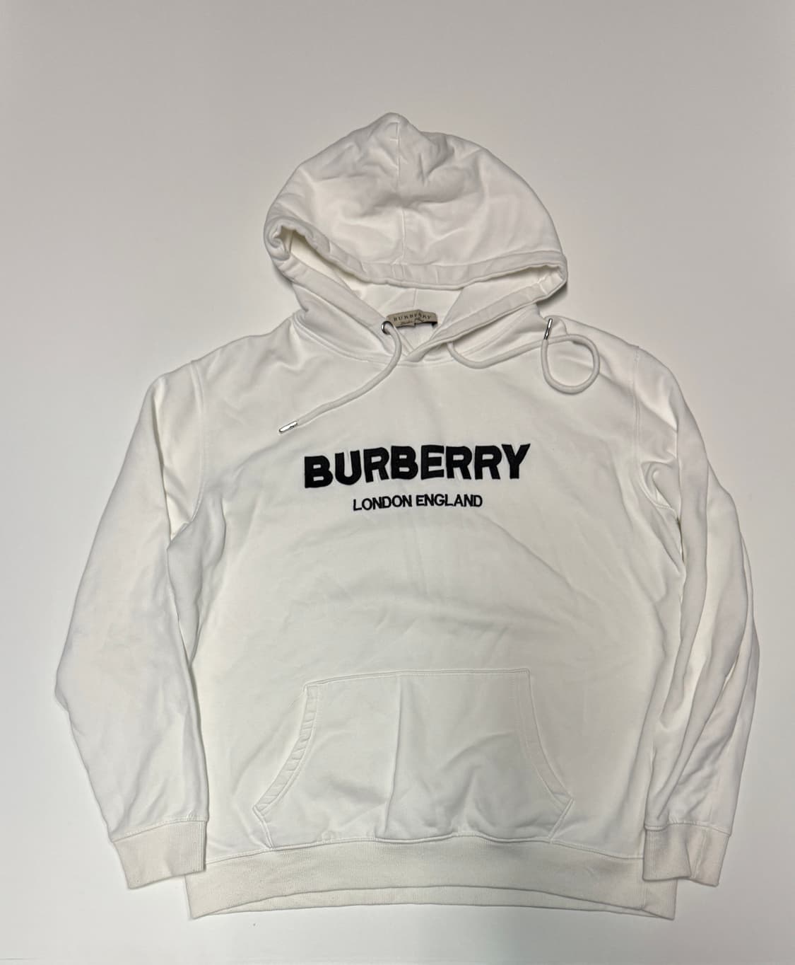 버버리 곰돌이 리메이크 커스텀 화이트 후드티 상품이미지2