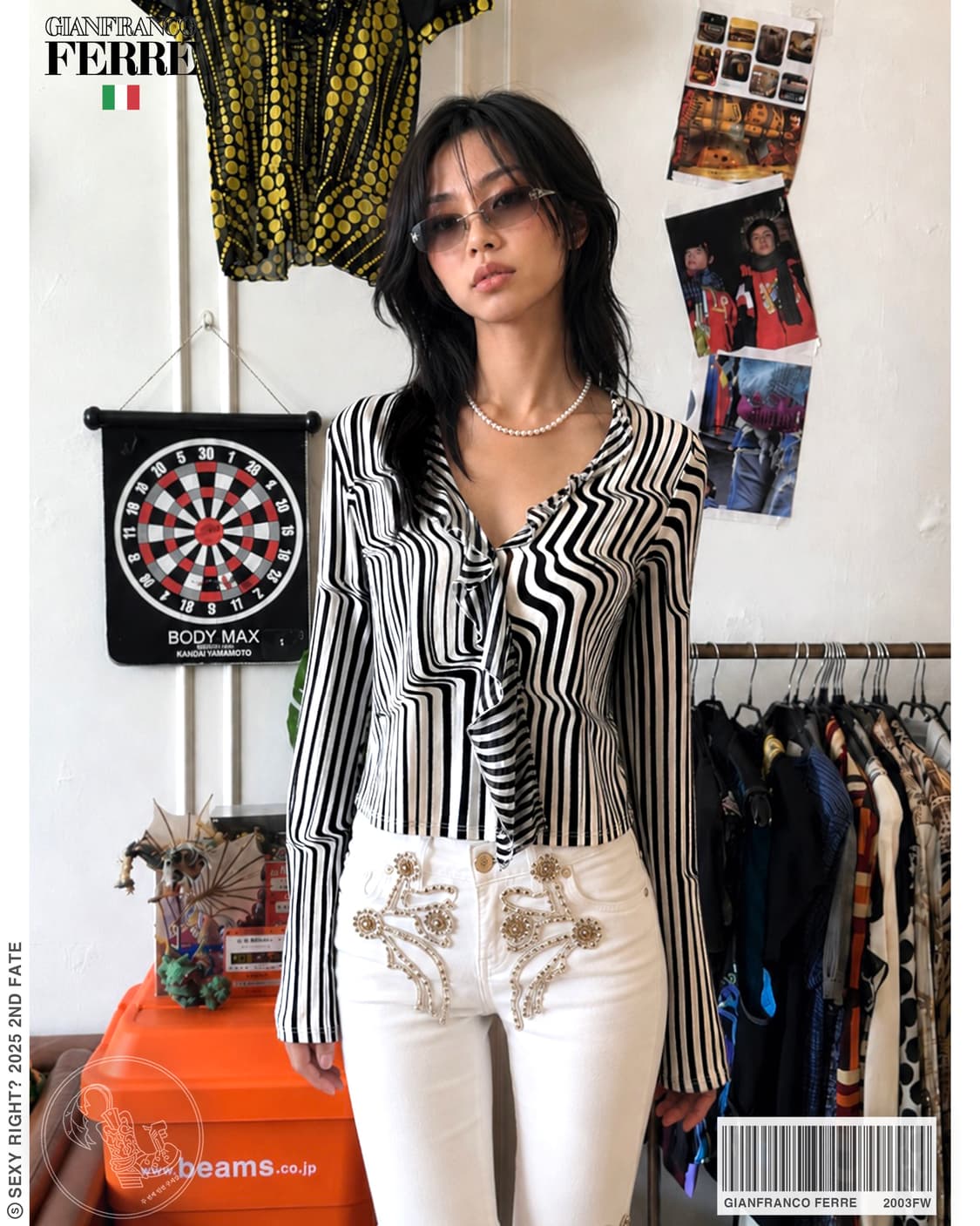 Gianfranco Ferre 03fw Optical Zebra Top 상품이미지1