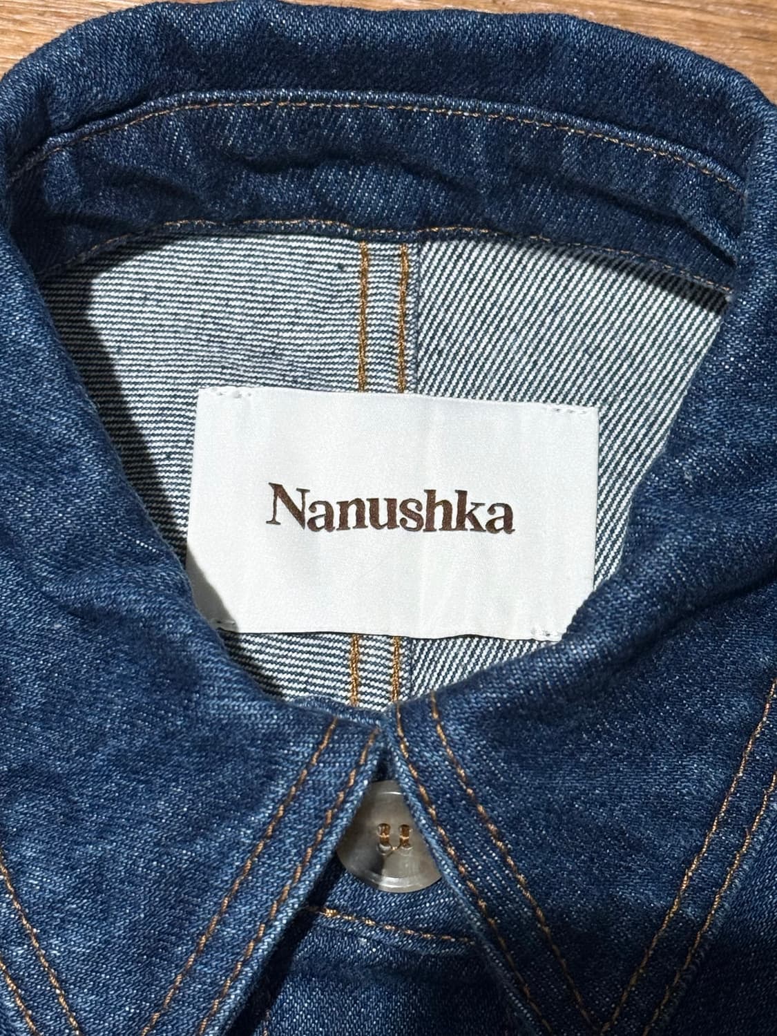 나누슈카 중청 데님 투 포켓 셔츠 원피스 상품이미지7