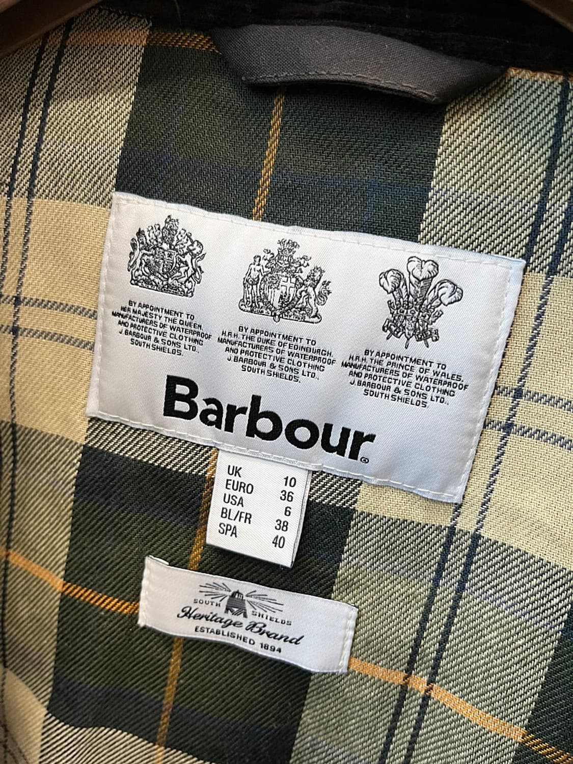 여) 바버 비데일 후드 왁스자켓  상품이미지4