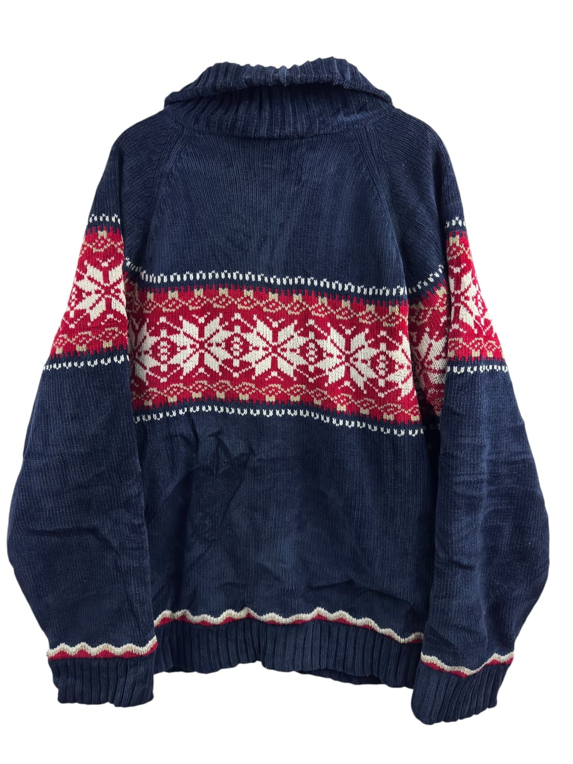 JPN 코듀로이 눈꽃 니트집업1559 상품이미지2