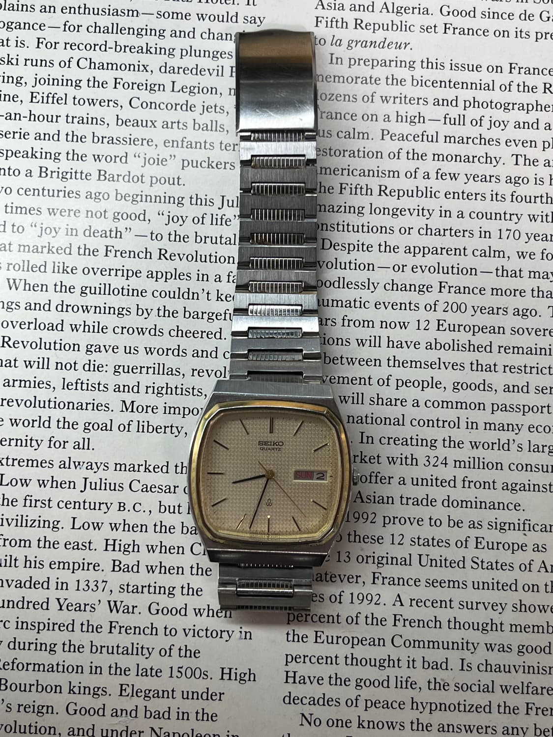 세이코 5933-5040 골드 로프 다이얼 쿼츠 상품이미지7