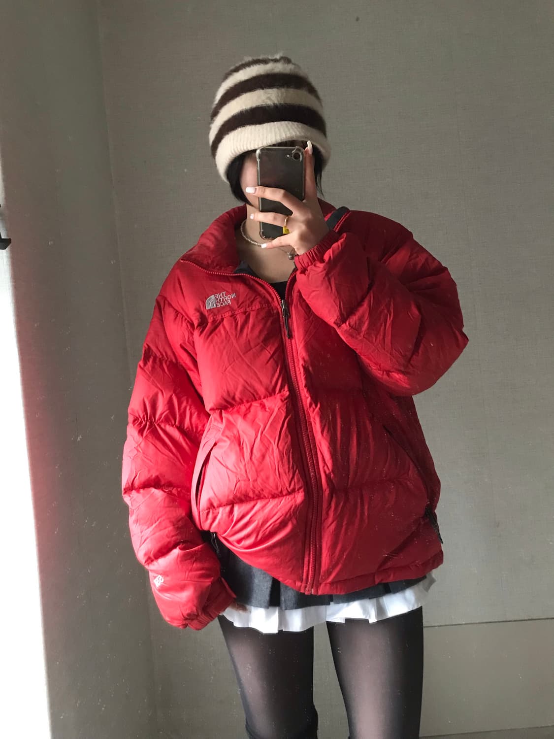 노페 레드 패딩 상품이미지2