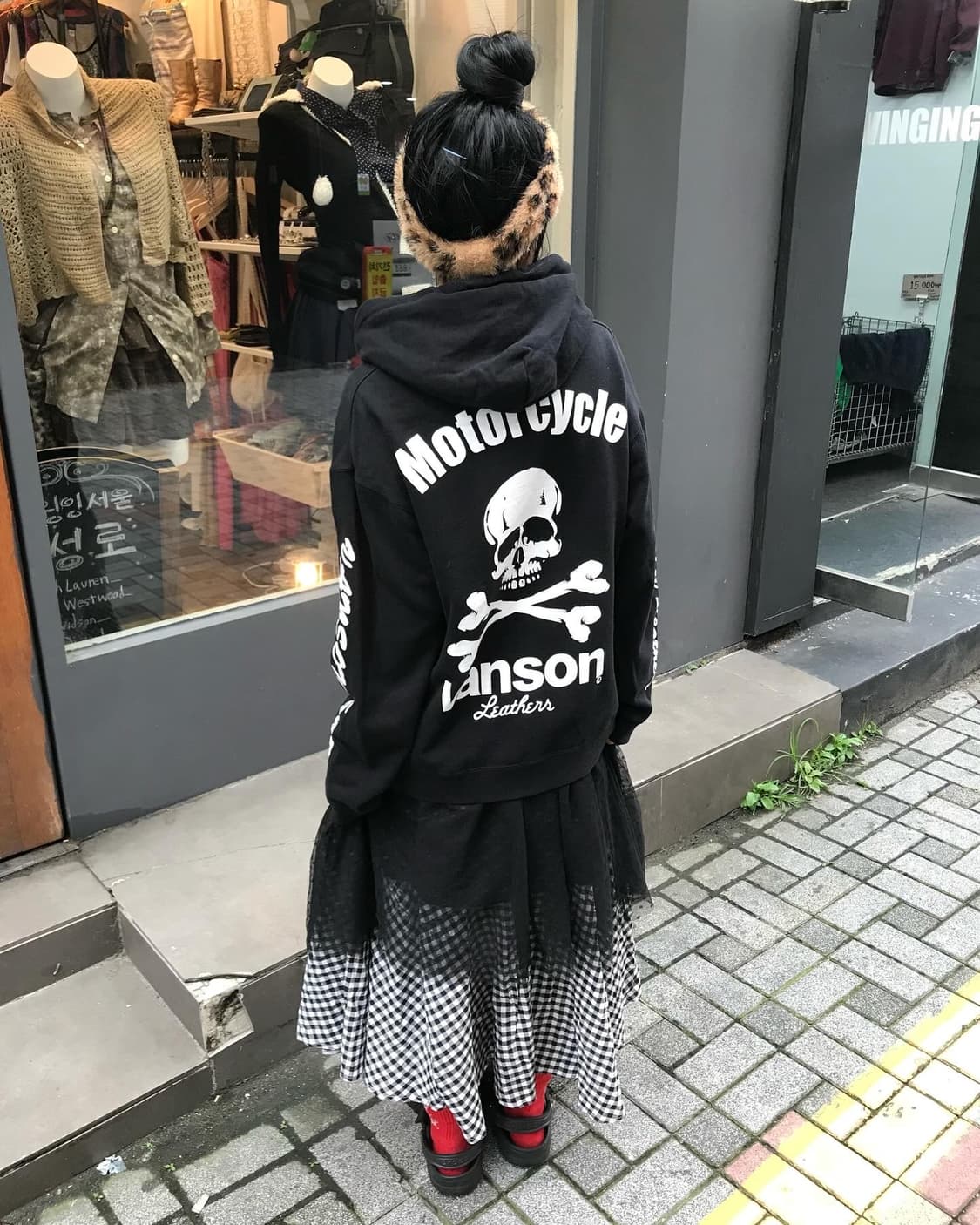 Vanson Skull Logo Hoodie 상품이미지1