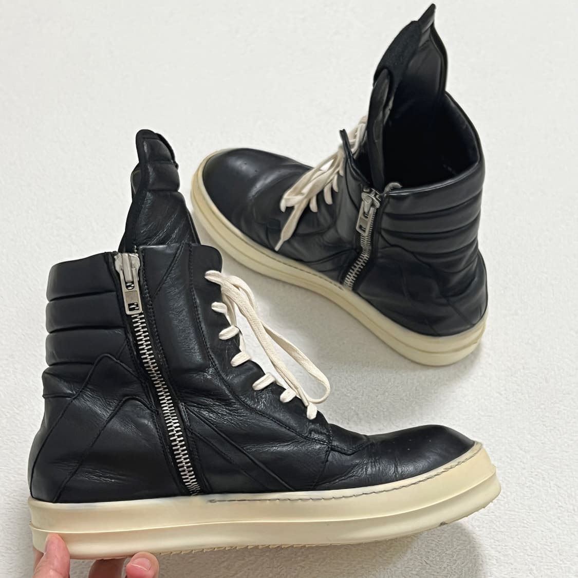 릭오웬스 14FW 지오바스켓 모노크롬 LPO 검검흰 상품이미지5