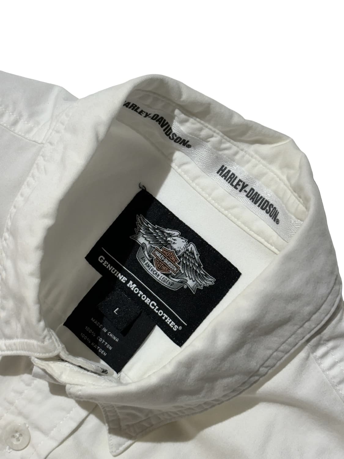 할리데이비슨 플레임 로고 화이트 반팔 셔츠 상품이미지6