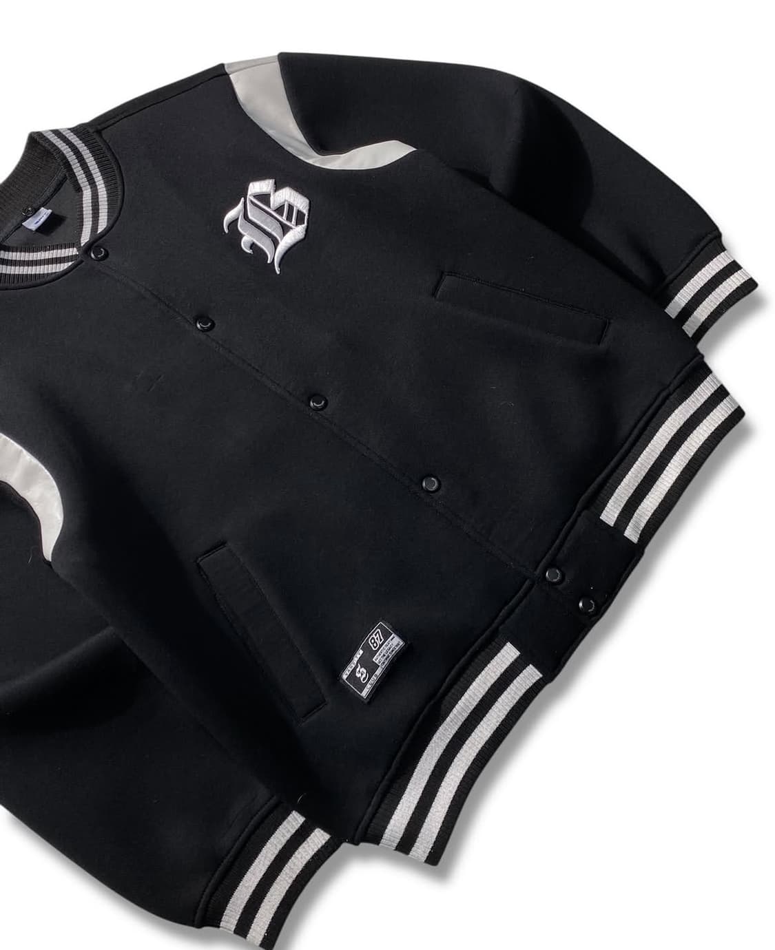 SPIT 블랙 바시티 자켓 상품이미지3