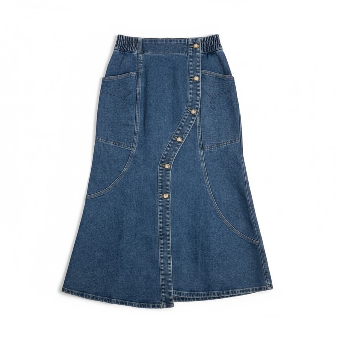 O'2nd 데님 롱 스커트 (페미닌 빈티지 데일리) 상품이미지2