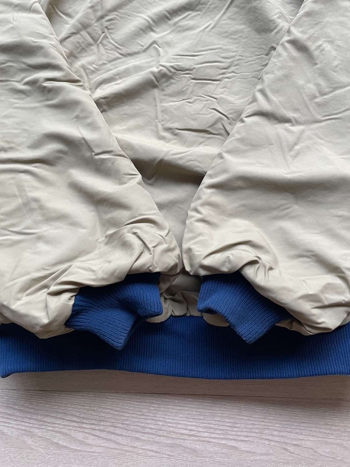 80s 파타고니아 쉘드 신칠라 베이지 네이비 봄버 자켓 rare usa 상품이미지7